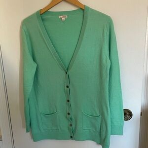 Gap Size XL Wool/Cotton Blend Mint Green Button-Up Cardigan